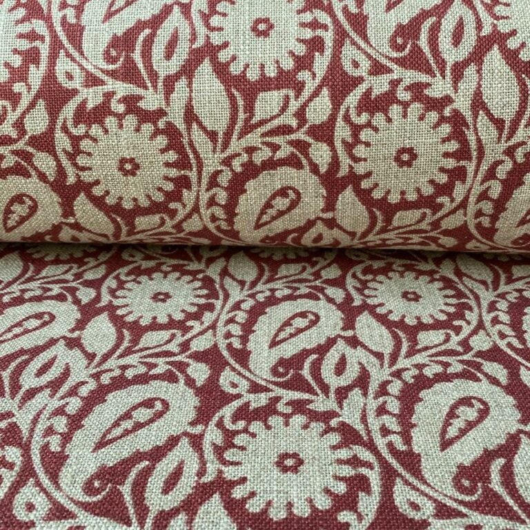 Extra Wide Fabric with red print
