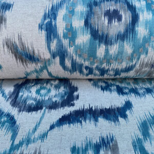 Extra Wide Ikat Floria - Indigo and Teal - Image 3