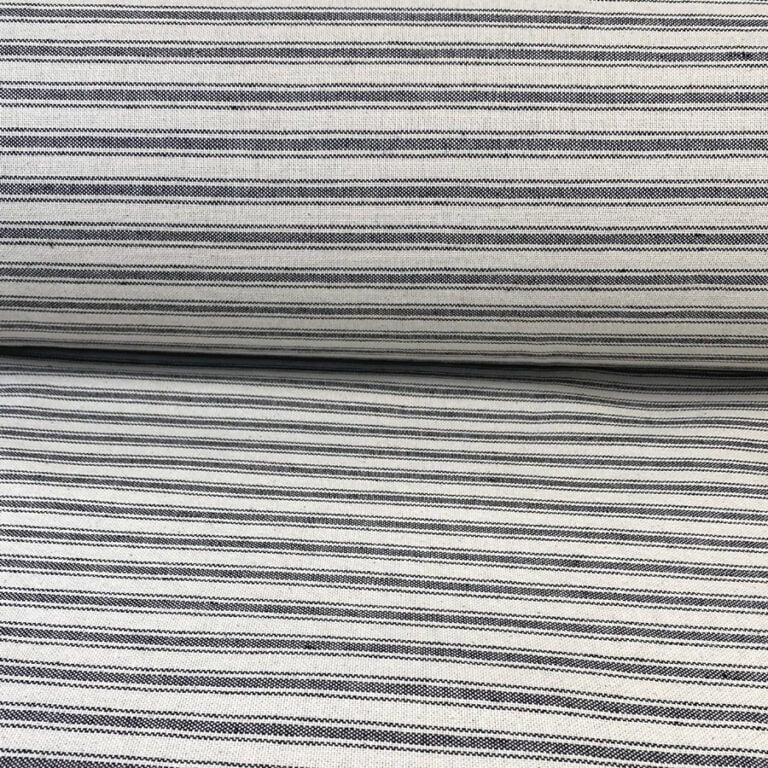 Extra Wide Hector Ticking Stripe - Black - Image 3