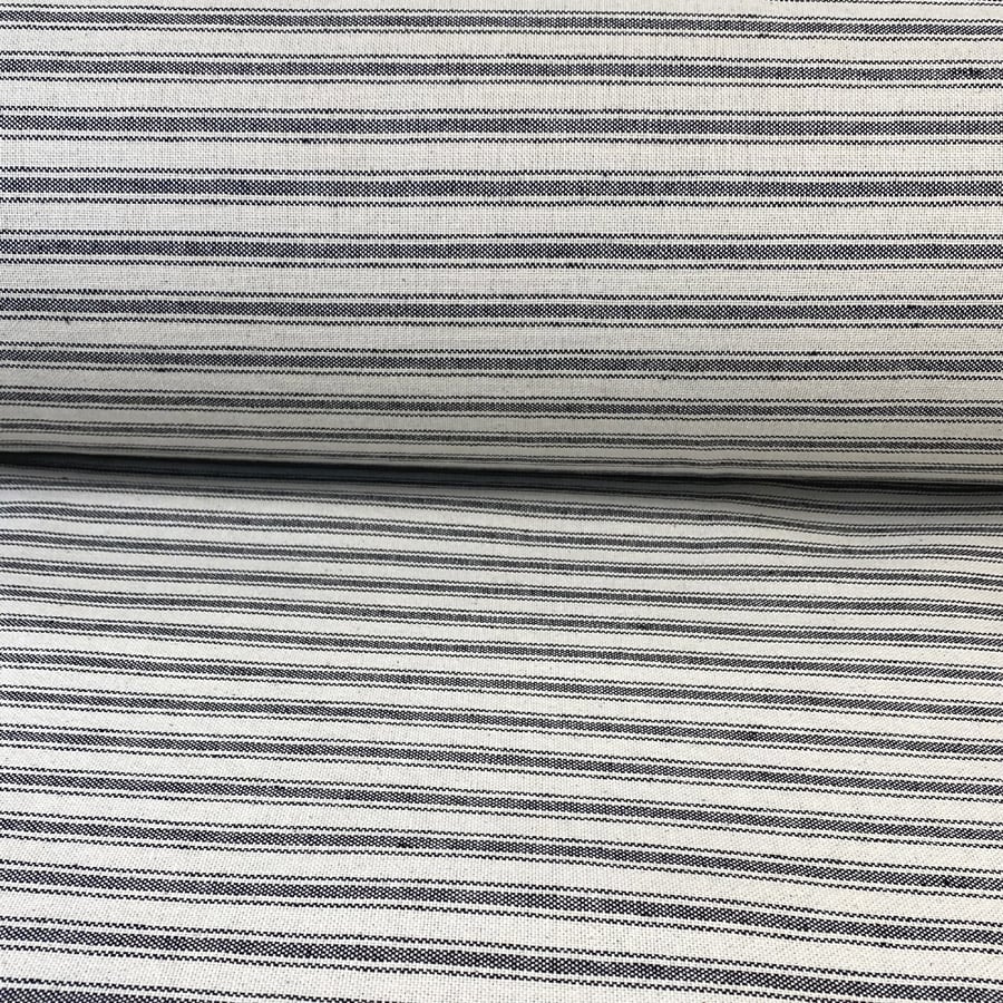 Extra Wide Hector Ticking Stripe - Black - Image 3