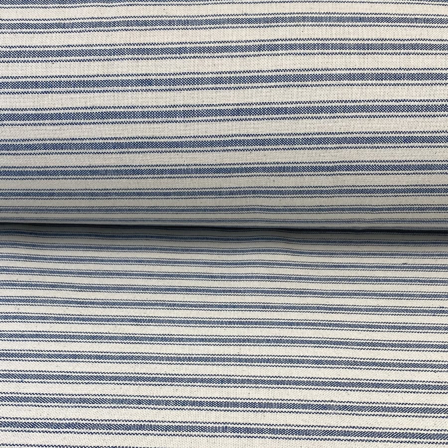 Extra Wide Hector Ticking Stripe - Indigo - Image 3
