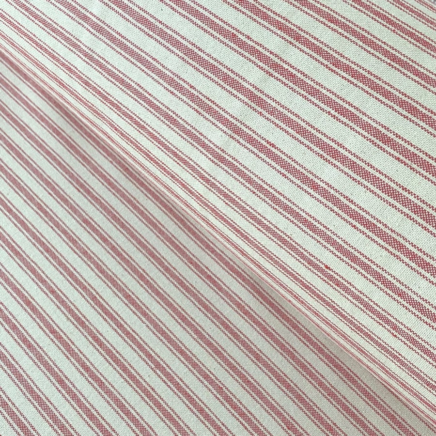 Extra Wide Hector Ticking Stripe - Peony