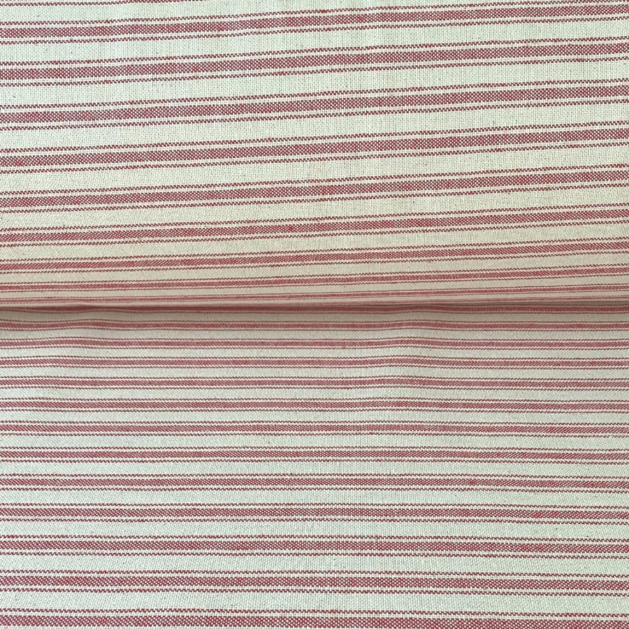 Extra Wide Hector Ticking Stripe - Peony - Image 3