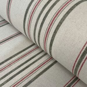 Extra Wide Maurice Stripe - Strawberry and Moss - Image 1