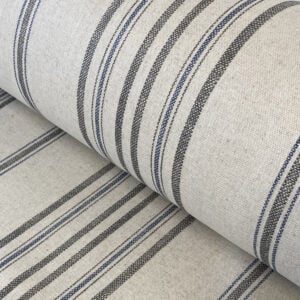 Extra Wide Maurice Stripe Grey and Indigo - Image 1