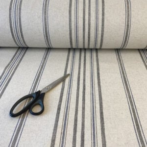 Extra Wide Maurice Stripe Grey and Indigo - Image 4