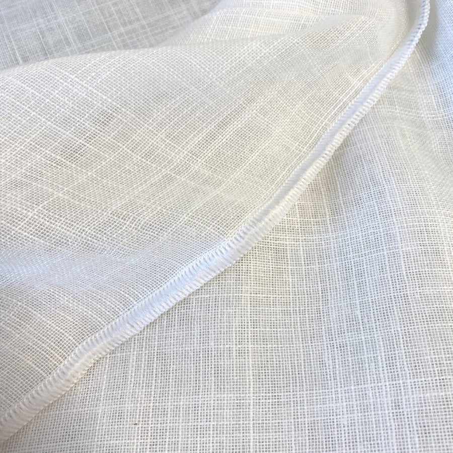 Extra Wide Weighted Sheer Newlyn White - Image 3