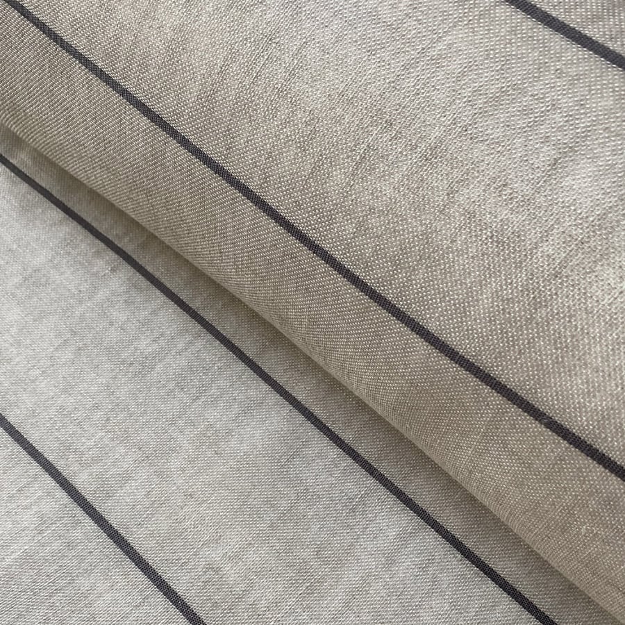 Extra Wide Sheer Stripe - Charcoal