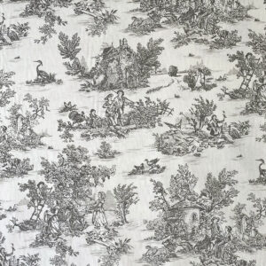 Extra Wide Toile Arcadian - Charcoal - Image 2