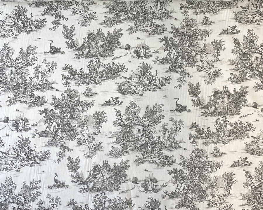 Extra Wide Toile Arcadian - Charcoal - Image 4