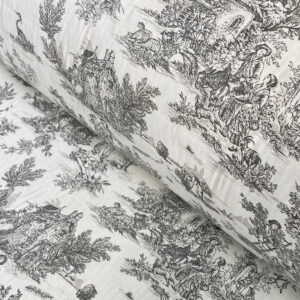 Extra Wide Toile Arcadian - Charcoal - Image 1