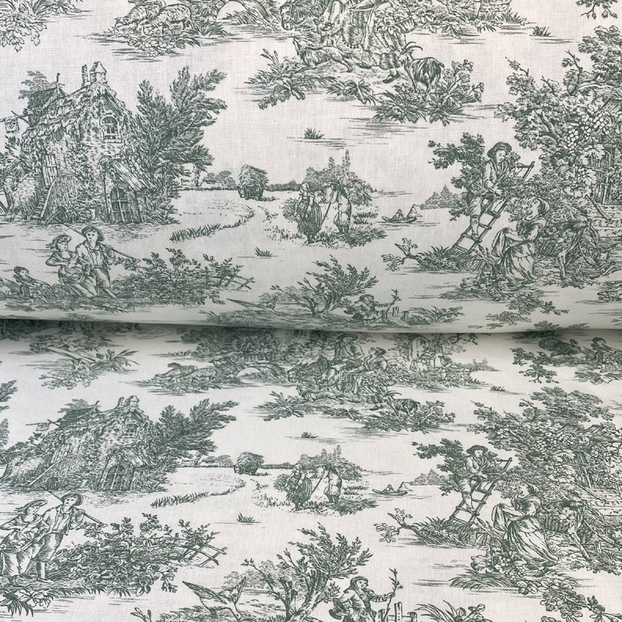 Extra Wide Toile Arcadian - Soft Green - Image 3
