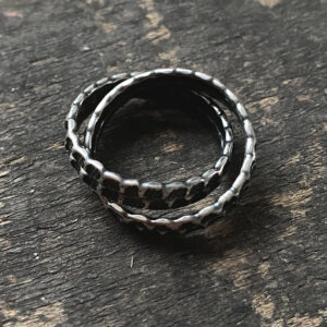 Textured Double Band Ring EX298 - Image 2