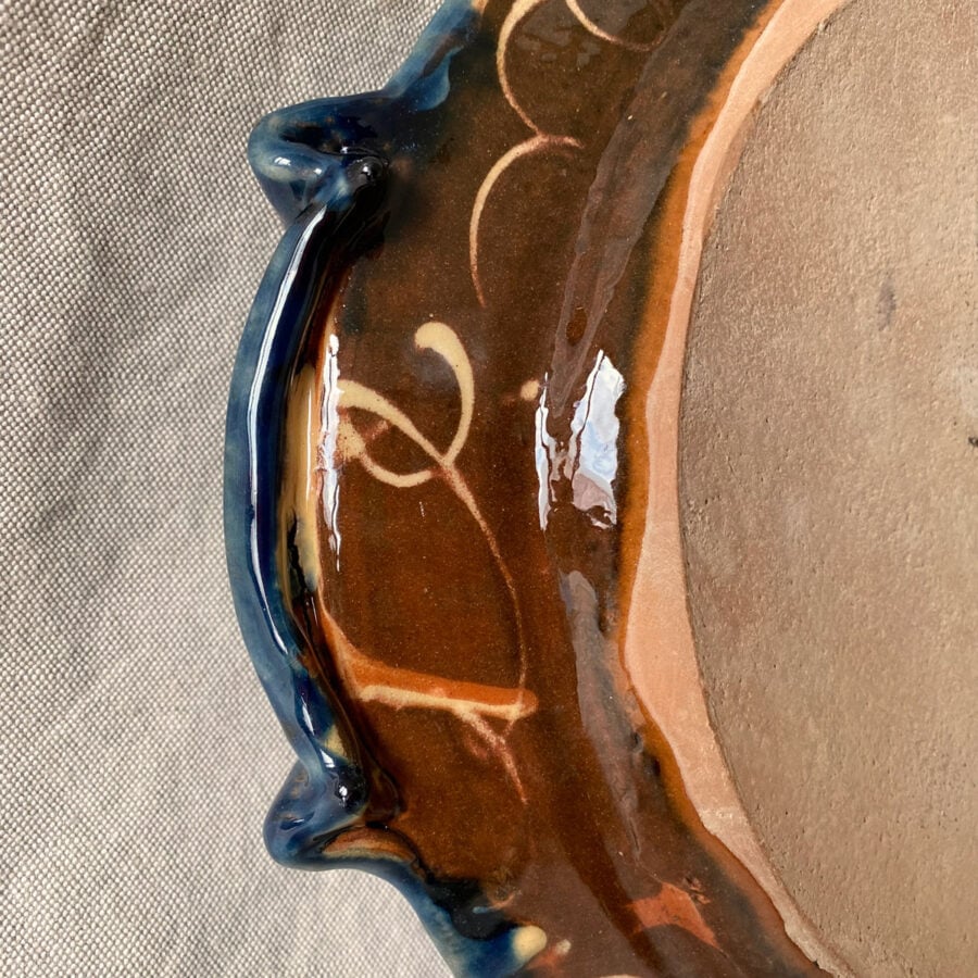 Burgundy Pottery Oval Serving Dish - FCPBOV - Image 4