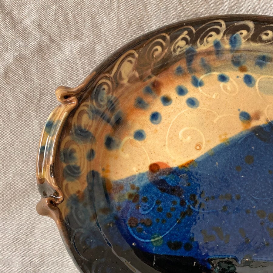 Burgundy Pottery Oval Serving Dish - FCPBOV - Image 2