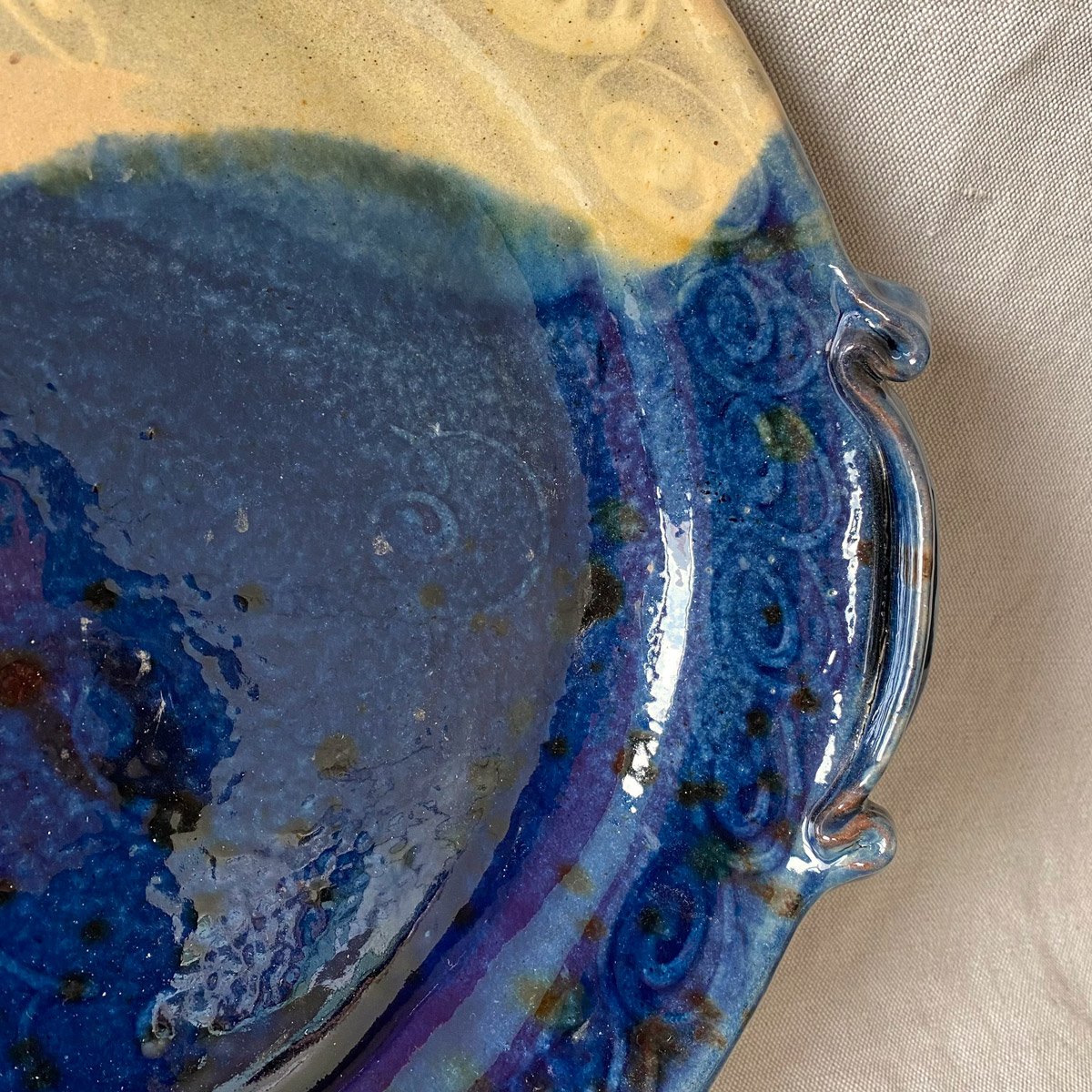 Burgundy Pottery Oval Serving Dish - FCPBOV - Image 3