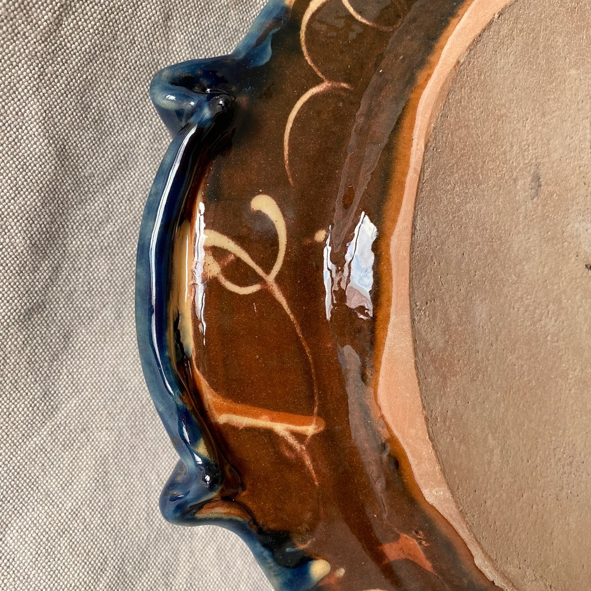 Burgundy Pottery Oval Serving Dish - FCPBOV - Image 4