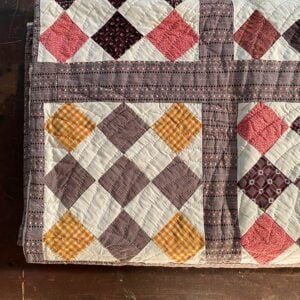 C1880's American Patchwork Quilt - FEBPQ4 - Image 5