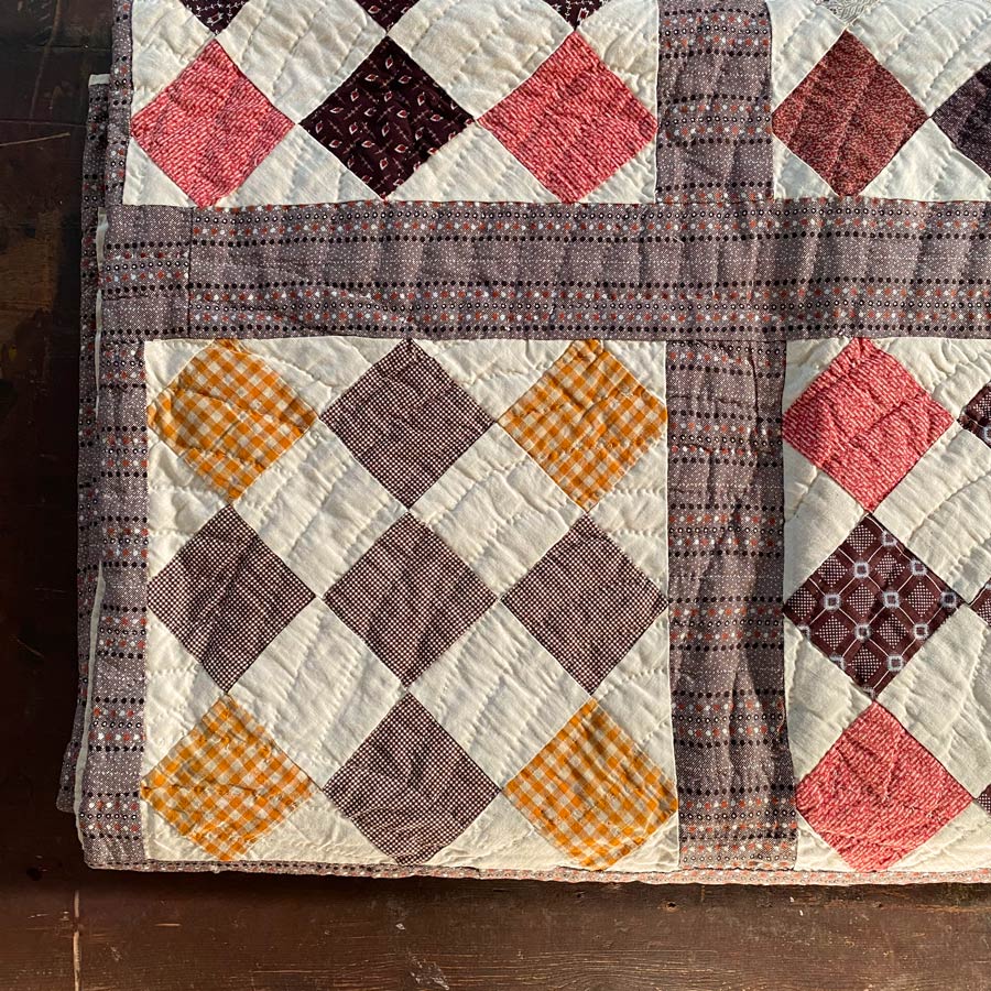 C1880's American Patchwork Quilt - FEBPQ4 - Image 5