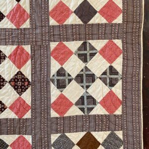 C1880's American Patchwork Quilt - FEBPQ4 - Image 3