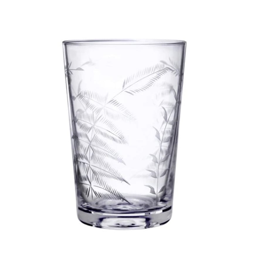 Set of Six Crystal Tumblers - Fern Design - Image 2