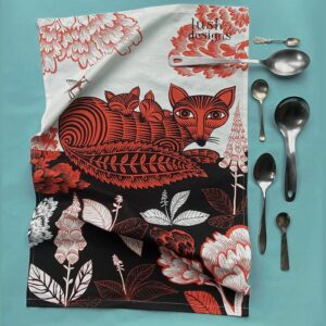 Fox and Cubs Tea Towel - Image 2
