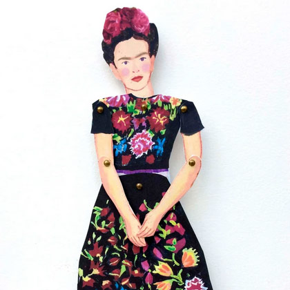 Frida Kahlo - Cut out & make paper puppet - Image 2