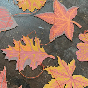 Recycled Paper Garland - Autumn Leaves - Image 3