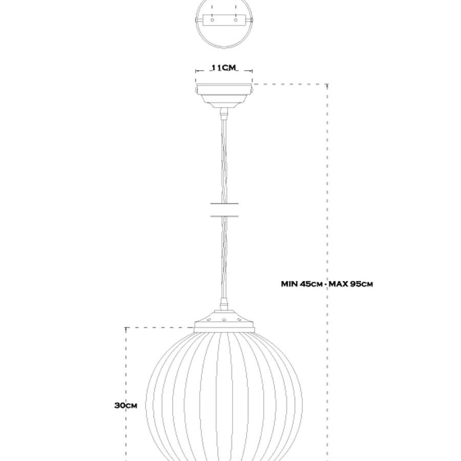 Prismatic Globe Pendant Light Large - Image 4