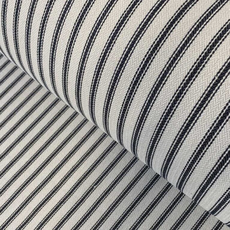 Black Ticking Stripe fabric