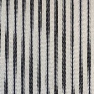 Hampton Ticking - Charcoal and Natural - Image 2