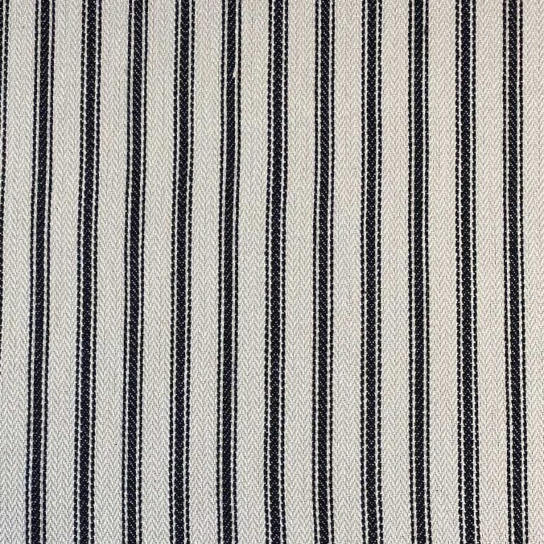 Hampton Ticking - Charcoal and Natural - Image 2