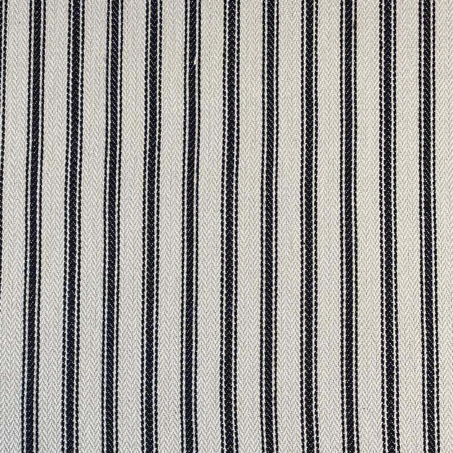 Hampton Ticking - Charcoal and Natural - Image 2