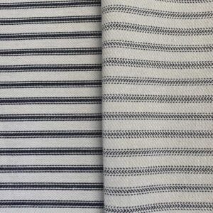 Hampton Ticking - Charcoal and Natural - Image 4