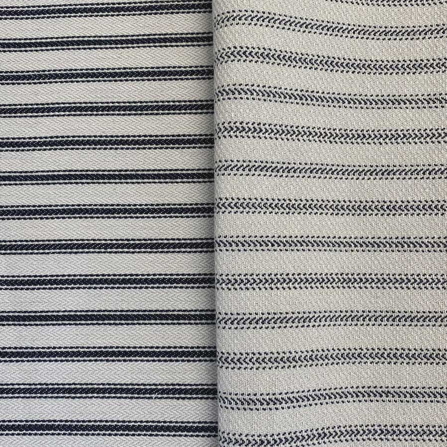 Hampton Ticking - Charcoal and Natural - Image 4