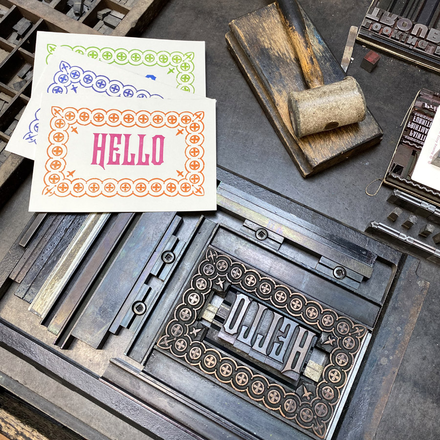 Hello - Letterpress Postcard Set - Image 4