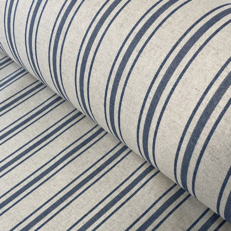 Extra Wide Blue Stripe Fabric