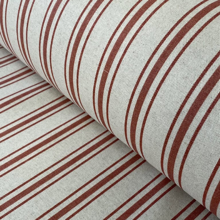 Extra Wide red Striped Fabric