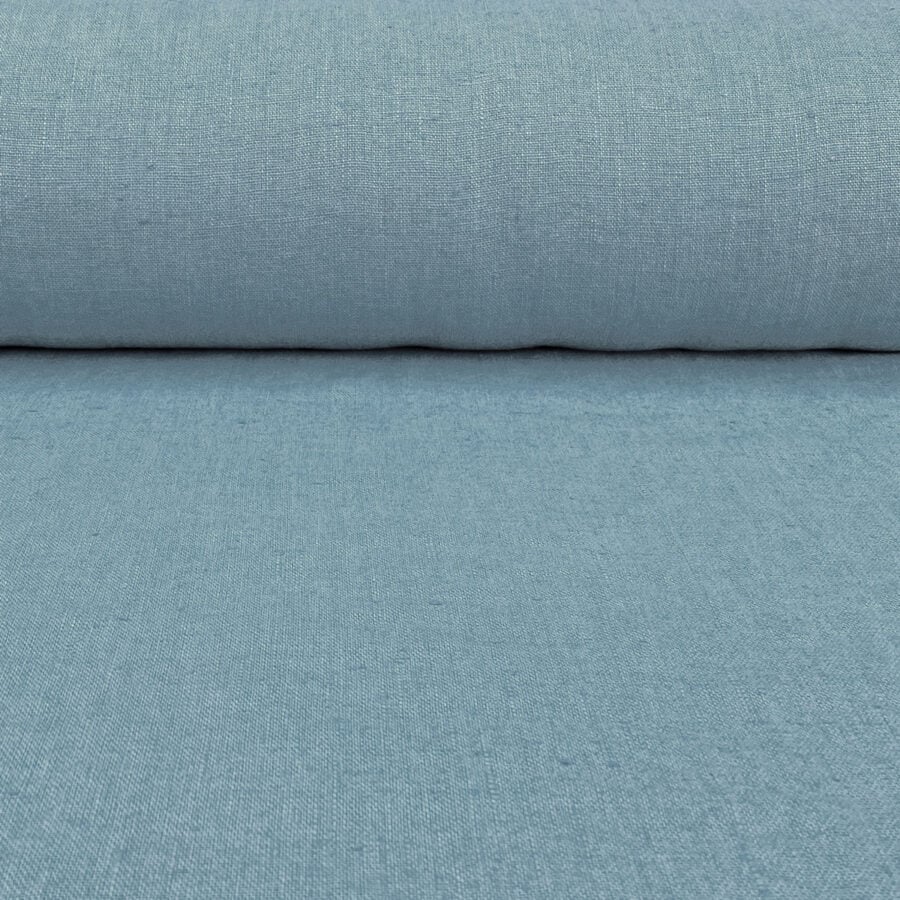 French Washed Linen - Bluestone - Image 3
