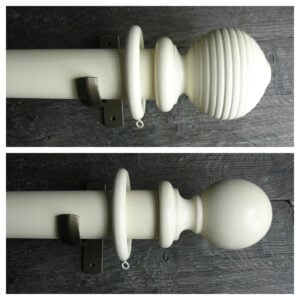 50mm Wooden Curtain Pole Set - Ivory