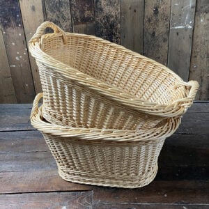 Jenny Crisp White Oval Laundry Basket JCSOR35 - Image 1