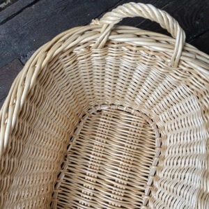 Jenny Crisp White Oval Laundry Basket JCSOR35 - Image 2