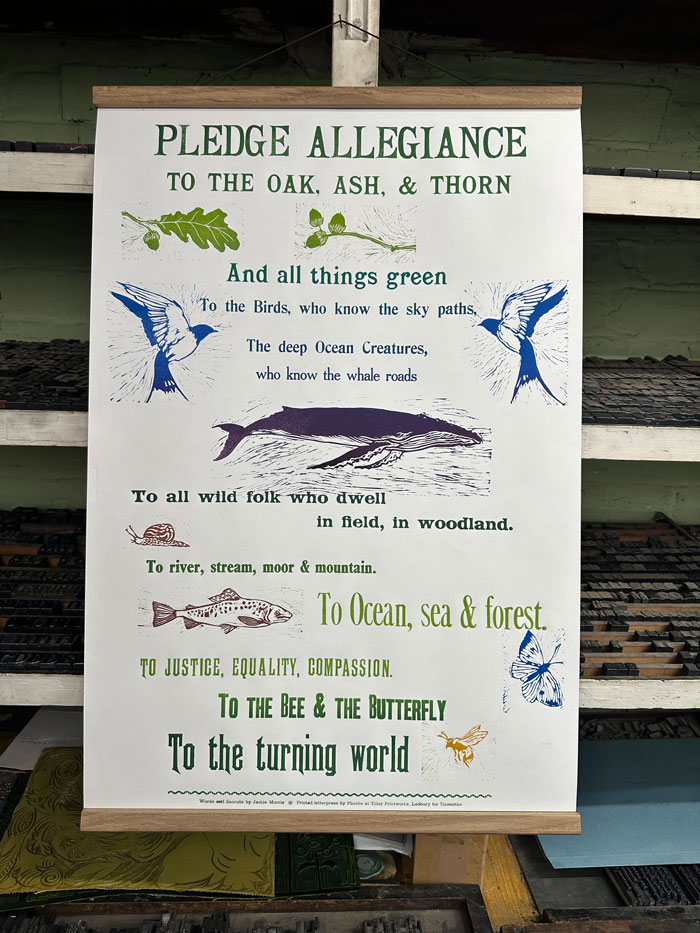 Pledge Letterpress Poster by Jackie Morris - Image 3