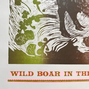 Wild Boar in the Brussel Sprouts, Letterpress Poster Jen Whiskerd - Image 3