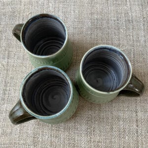 Kat Wheeler Large Mug - Green Stripe KWRM - Image 3