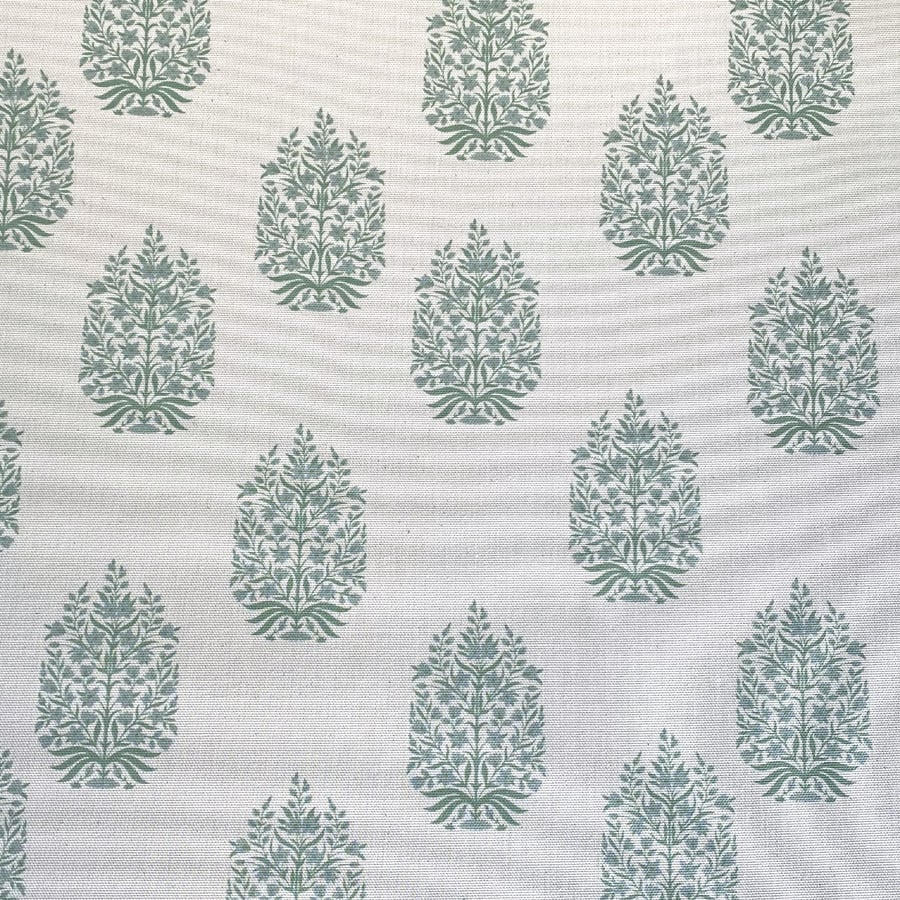 Kamala on Ivory - Soft Green and Duckegg - Image 2