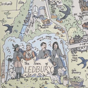 The Town of Ledbury Print by Katy Alston - Image 1