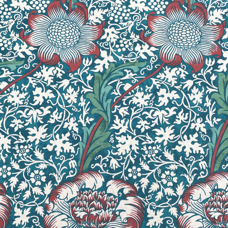 Ben Pentreath for Morris & Co: Kennett in Aqua and Pink - Image 2