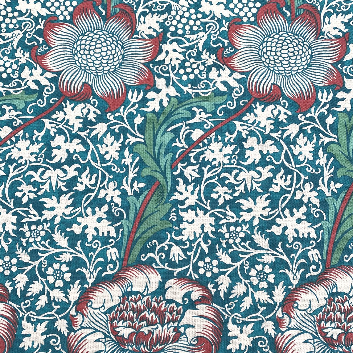 Ben Pentreath for Morris & Co: Kennett in Aqua and Pink - Image 2