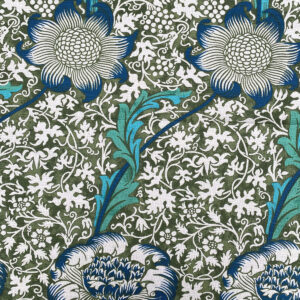 Ben Pentreath for Morris & Co: Kennett in Olive and Turquoise - Image 2